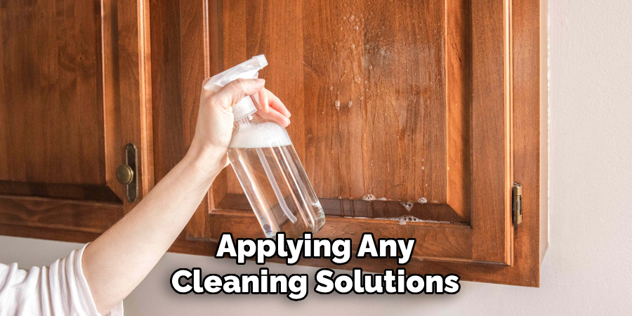 Applying Any
Cleaning Solutions